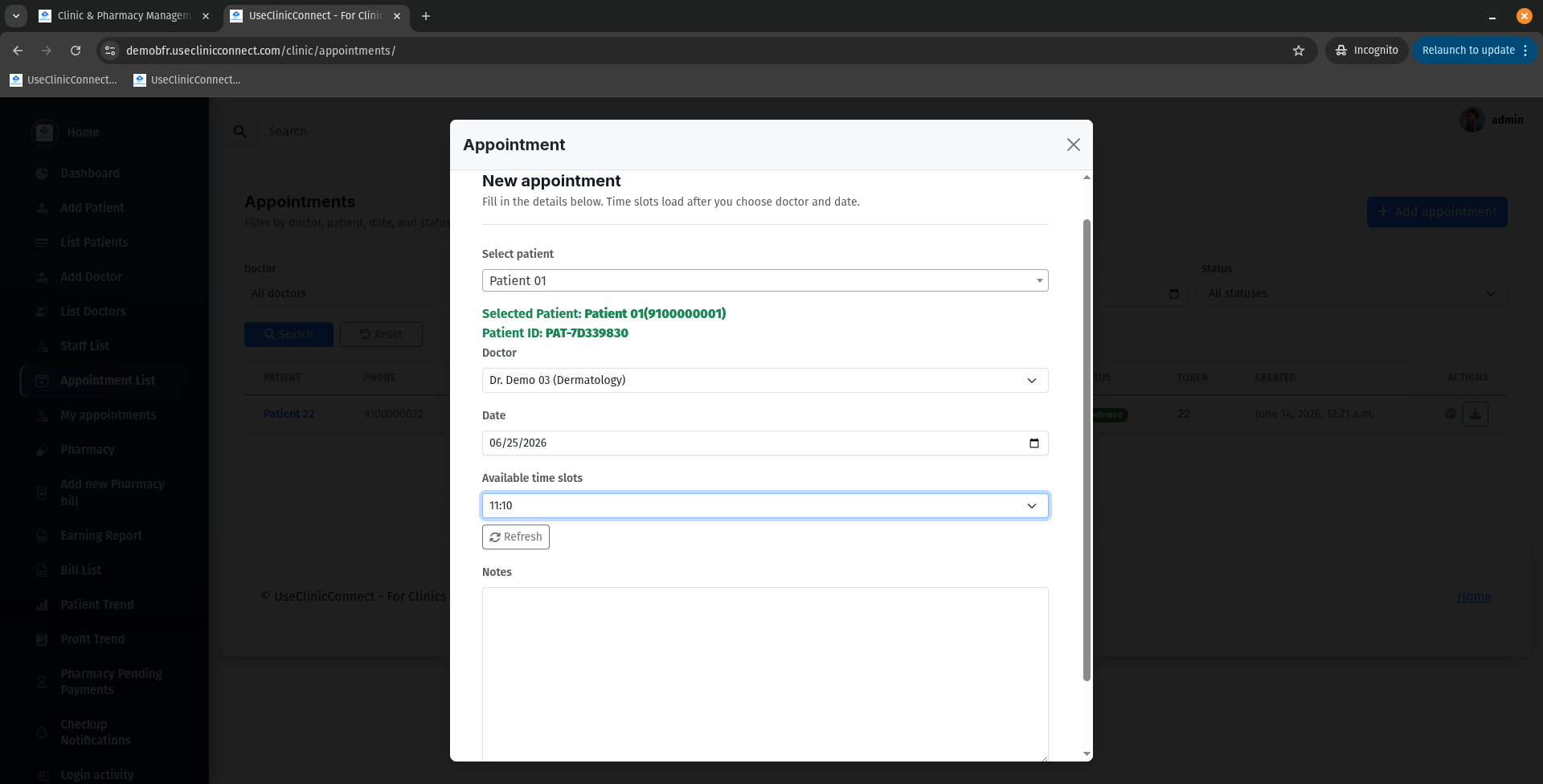 Appointment management with token queue